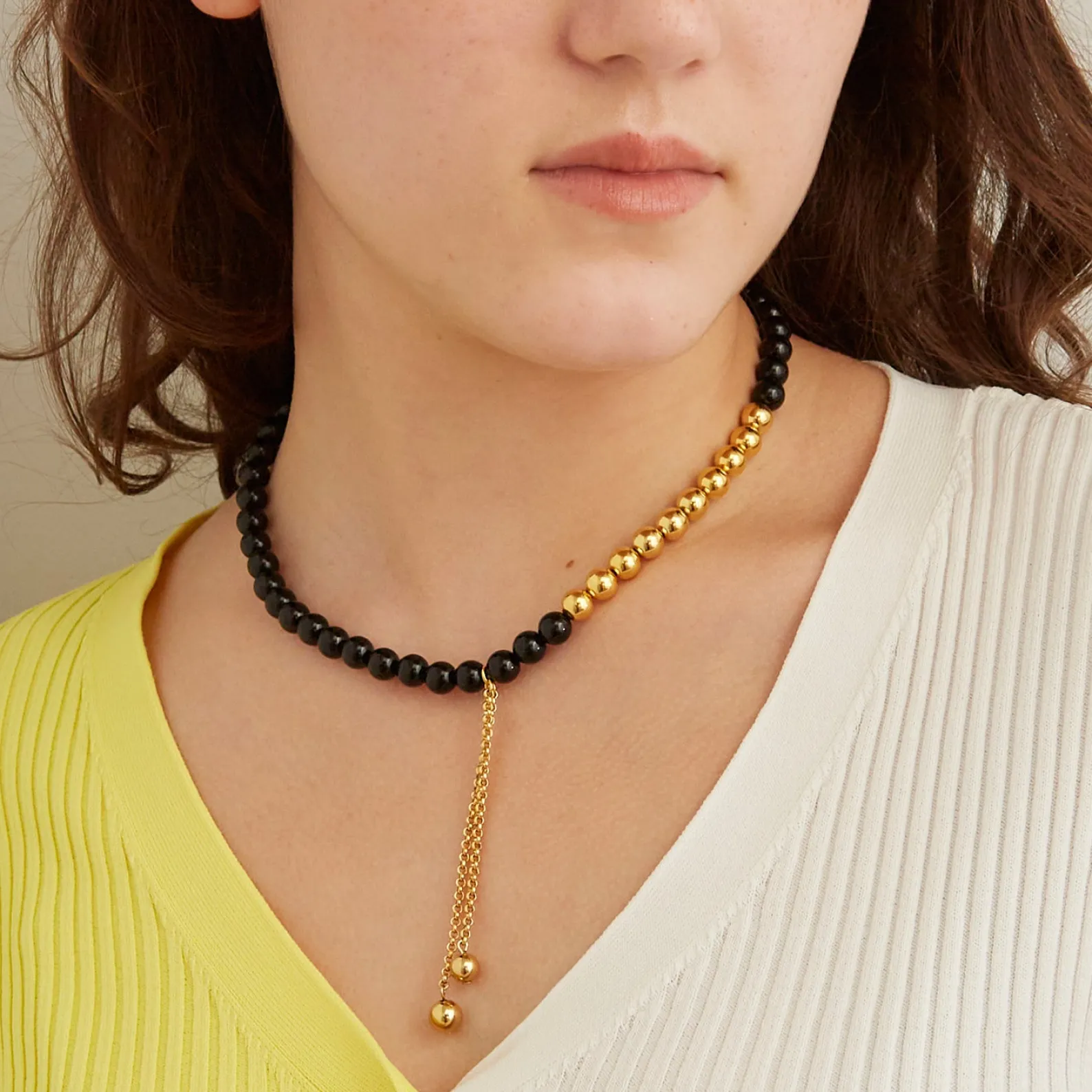 Ben-Amun Black And Tan Necklace New