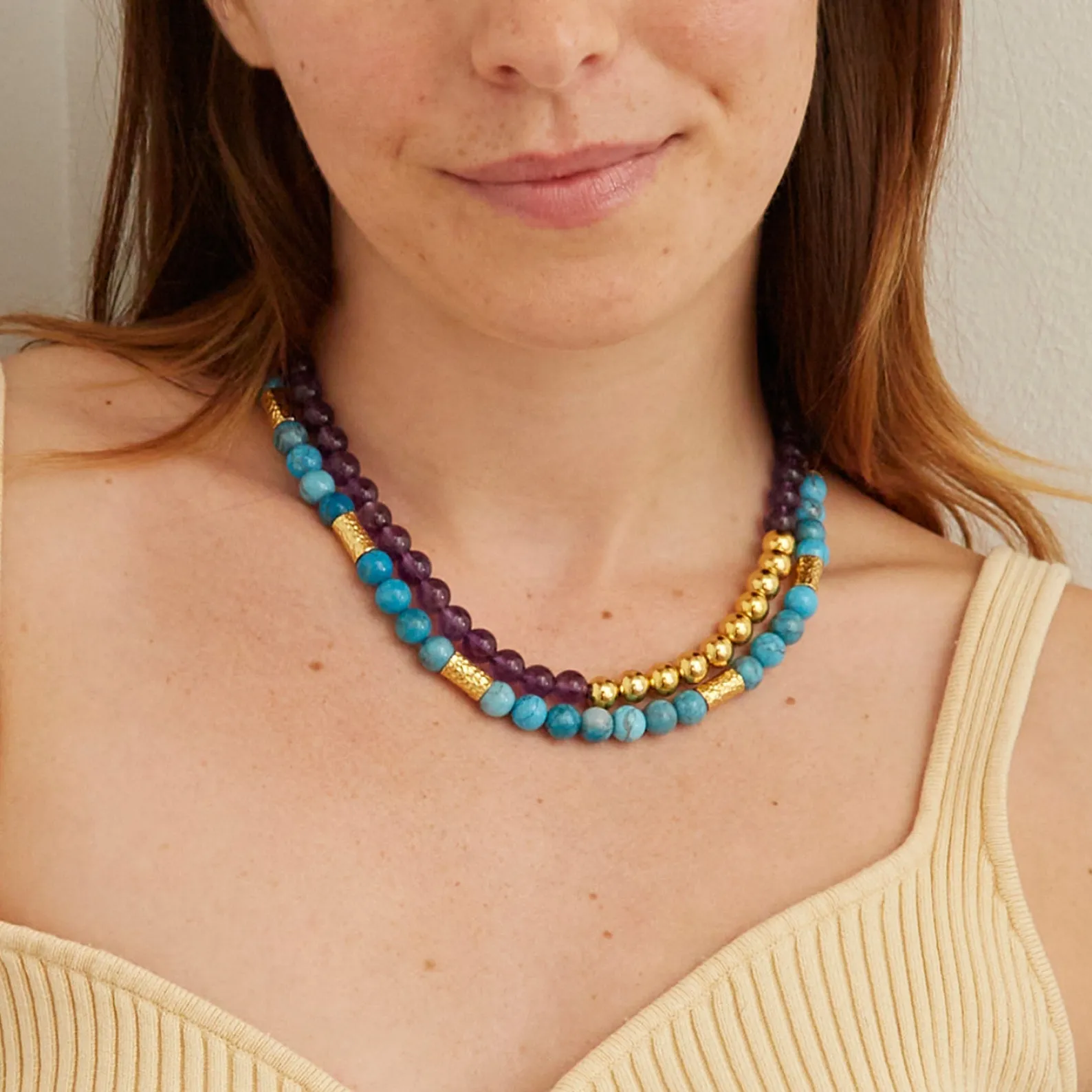 Ben-Amun Blue Motorcycle Necklace Clearance