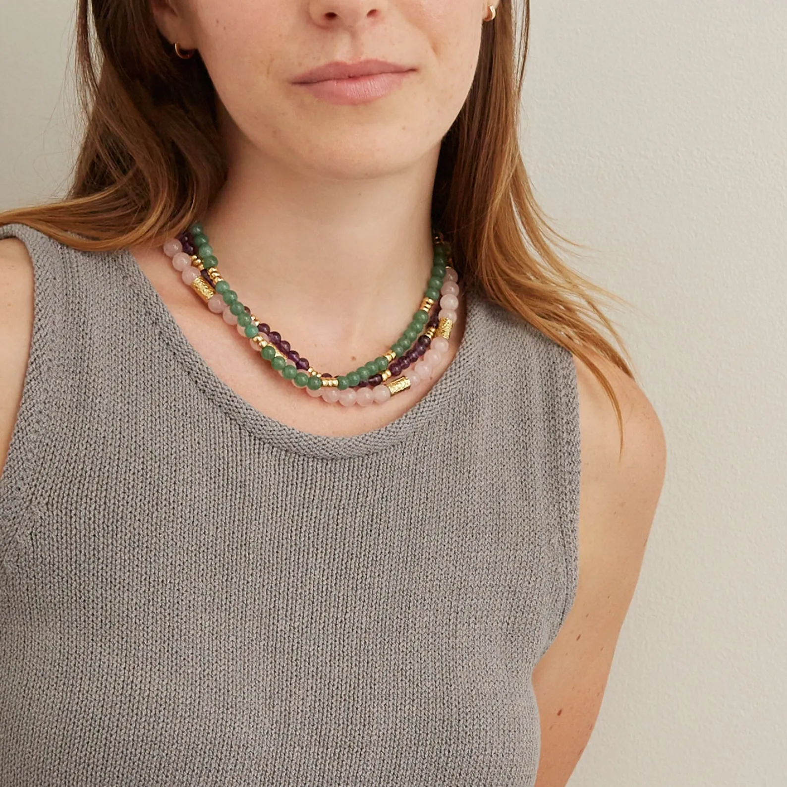 Ben-Amun Strawberry Pina Colada Necklace Cheap